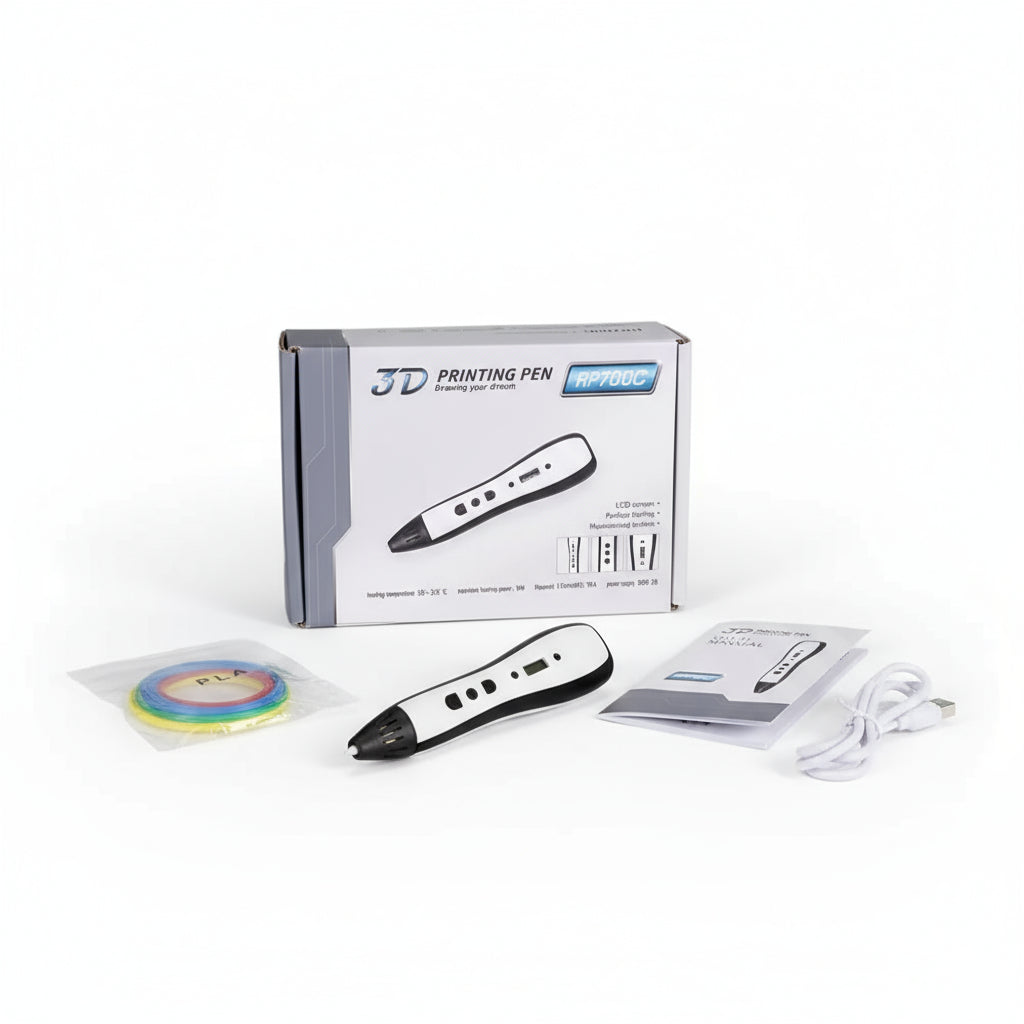 Stylo 3D Original - contenu de boîte avec 4 filaments 1,75 mm jaune vert bleu rouge