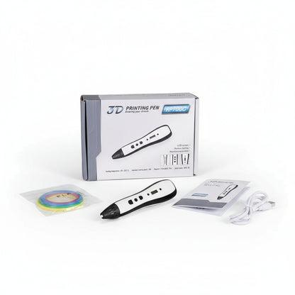 Stylo 3D Original - contenu de boîte avec 4 filaments 1,75 mm jaune vert bleu rouge